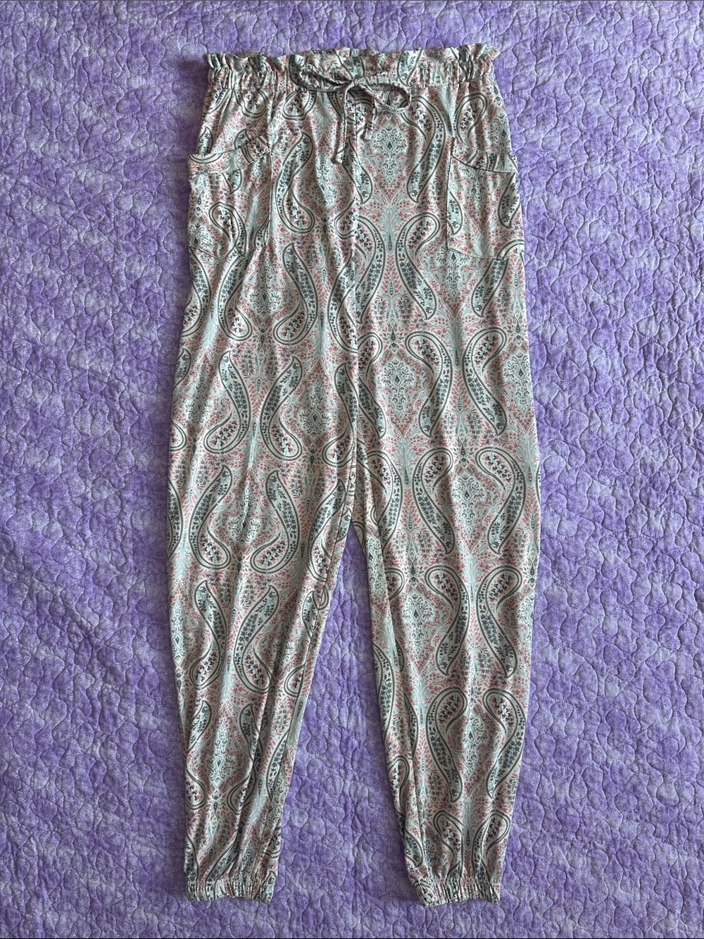 Echo Women’s Lightweight Paisley Pajama Set - Size Medium - Picture 6 of 13